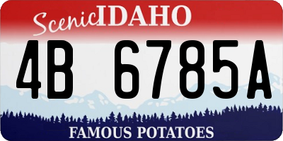 ID license plate 4B6785A