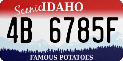 ID license plate 4B6785F