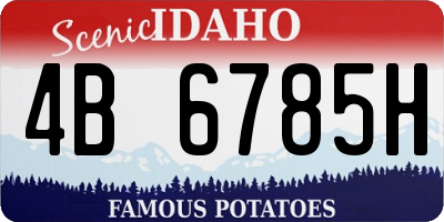 ID license plate 4B6785H