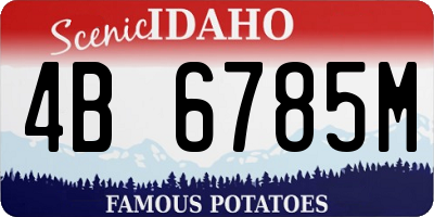 ID license plate 4B6785M