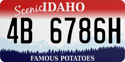 ID license plate 4B6786H