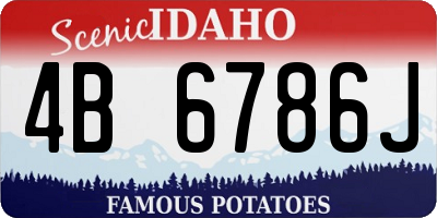 ID license plate 4B6786J