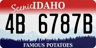 ID license plate 4B6787B