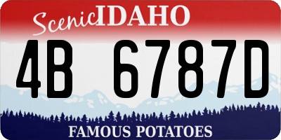 ID license plate 4B6787D