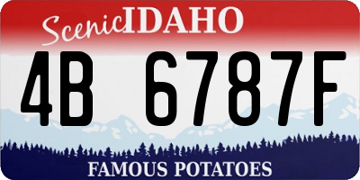 ID license plate 4B6787F