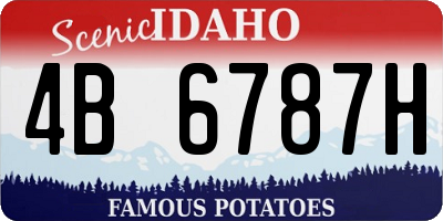 ID license plate 4B6787H