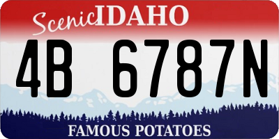 ID license plate 4B6787N