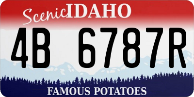 ID license plate 4B6787R