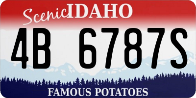 ID license plate 4B6787S