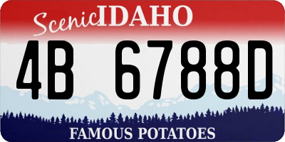 ID license plate 4B6788D