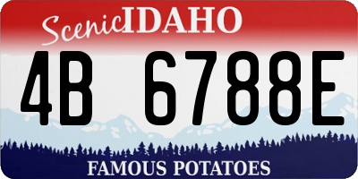 ID license plate 4B6788E