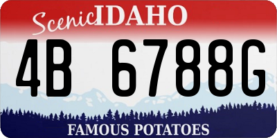 ID license plate 4B6788G