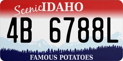 ID license plate 4B6788L