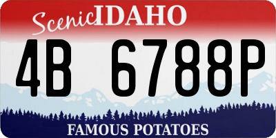 ID license plate 4B6788P