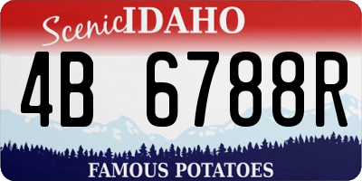 ID license plate 4B6788R