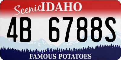 ID license plate 4B6788S