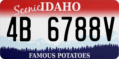 ID license plate 4B6788V