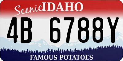 ID license plate 4B6788Y