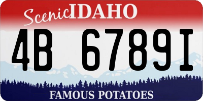 ID license plate 4B6789I