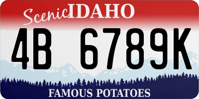 ID license plate 4B6789K
