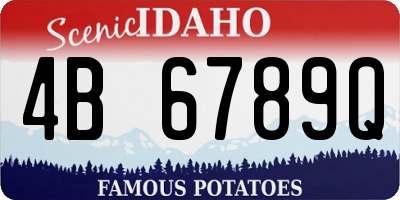 ID license plate 4B6789Q