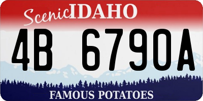 ID license plate 4B6790A