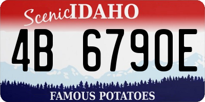 ID license plate 4B6790E