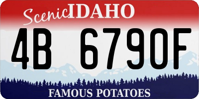 ID license plate 4B6790F