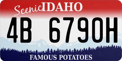 ID license plate 4B6790H