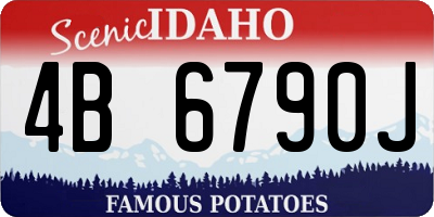 ID license plate 4B6790J