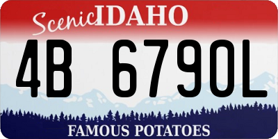 ID license plate 4B6790L