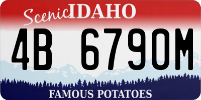 ID license plate 4B6790M