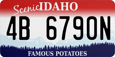 ID license plate 4B6790N