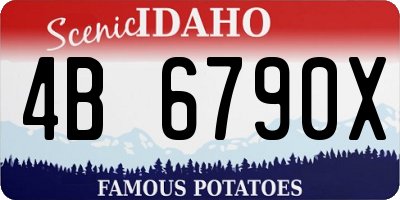 ID license plate 4B6790X