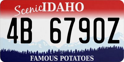 ID license plate 4B6790Z
