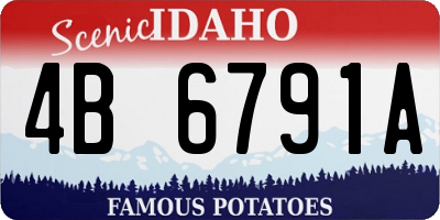 ID license plate 4B6791A