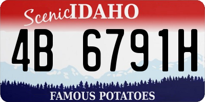 ID license plate 4B6791H