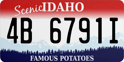 ID license plate 4B6791I