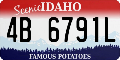 ID license plate 4B6791L