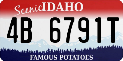 ID license plate 4B6791T