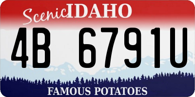 ID license plate 4B6791U