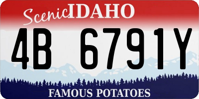 ID license plate 4B6791Y