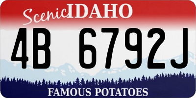 ID license plate 4B6792J