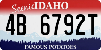 ID license plate 4B6792T