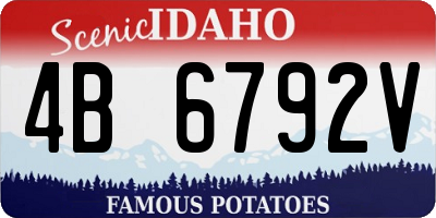 ID license plate 4B6792V