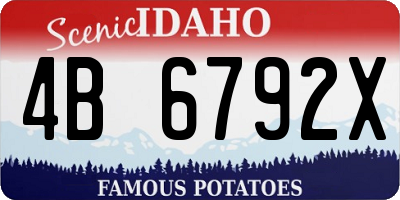 ID license plate 4B6792X