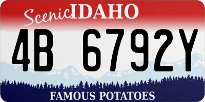 ID license plate 4B6792Y