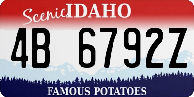 ID license plate 4B6792Z