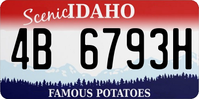 ID license plate 4B6793H