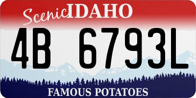 ID license plate 4B6793L